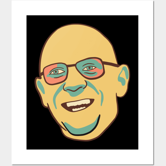 Foucault Minimal Portrait In Vintage Colors Wall Art by isstgeschichte